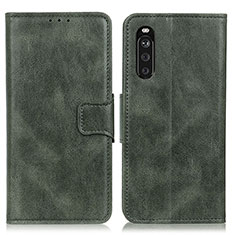 Handytasche Stand Schutzhülle Flip Leder Hülle M09L für Sony Xperia 10 III Grün