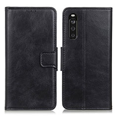 Handytasche Stand Schutzhülle Flip Leder Hülle M09L für Sony Xperia 10 III Schwarz