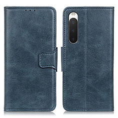 Handytasche Stand Schutzhülle Flip Leder Hülle M09L für Sony Xperia 10 V Blau