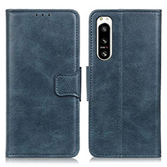 Handytasche Stand Schutzhülle Flip Leder Hülle M09L für Sony Xperia 5 IV Blau