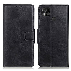 Handytasche Stand Schutzhülle Flip Leder Hülle M09L für Xiaomi POCO C3 Schwarz