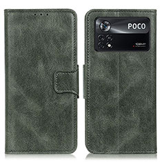 Handytasche Stand Schutzhülle Flip Leder Hülle M09L für Xiaomi Poco X4 Pro 5G Grün