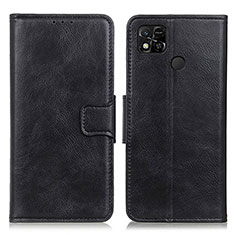 Handytasche Stand Schutzhülle Flip Leder Hülle M09L für Xiaomi Redmi 9C Schwarz