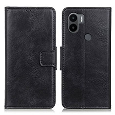 Handytasche Stand Schutzhülle Flip Leder Hülle M09L für Xiaomi Redmi A1 Plus Schwarz