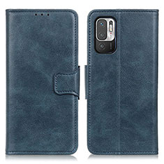 Handytasche Stand Schutzhülle Flip Leder Hülle M09L für Xiaomi Redmi Note 10 5G Blau