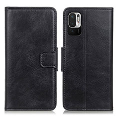 Handytasche Stand Schutzhülle Flip Leder Hülle M09L für Xiaomi Redmi Note 10 JE 5G Schwarz