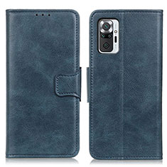 Handytasche Stand Schutzhülle Flip Leder Hülle M09L für Xiaomi Redmi Note 10 Pro 4G Blau