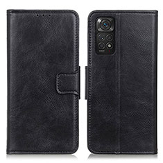 Handytasche Stand Schutzhülle Flip Leder Hülle M09L für Xiaomi Redmi Note 11S 4G Schwarz