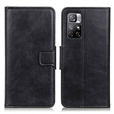 Handytasche Stand Schutzhülle Flip Leder Hülle M09L für Xiaomi Redmi Note 11T 5G Schwarz