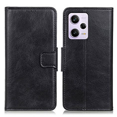 Handytasche Stand Schutzhülle Flip Leder Hülle M09L für Xiaomi Redmi Note 12 Pro 5G Schwarz