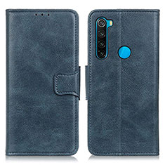 Handytasche Stand Schutzhülle Flip Leder Hülle M09L für Xiaomi Redmi Note 8 (2021) Blau