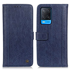 Handytasche Stand Schutzhülle Flip Leder Hülle M10L für Oppo A54 4G Blau