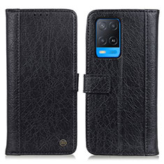 Handytasche Stand Schutzhülle Flip Leder Hülle M10L für Oppo A54 4G Schwarz