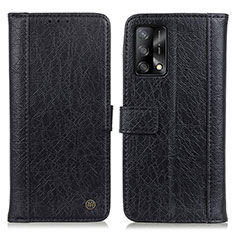 Handytasche Stand Schutzhülle Flip Leder Hülle M10L für Oppo A74 4G Schwarz