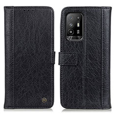 Handytasche Stand Schutzhülle Flip Leder Hülle M10L für Oppo A94 5G Schwarz