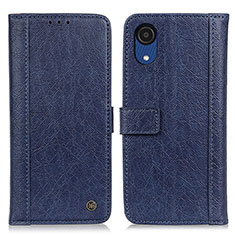 Handytasche Stand Schutzhülle Flip Leder Hülle M10L für Samsung Galaxy A03 Core Blau