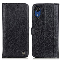 Handytasche Stand Schutzhülle Flip Leder Hülle M10L für Samsung Galaxy A03 Core Schwarz