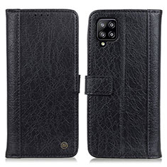 Handytasche Stand Schutzhülle Flip Leder Hülle M10L für Samsung Galaxy A22 4G Schwarz