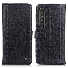 Handytasche Stand Schutzhülle Flip Leder Hülle M10L für Sony Xperia 1 III Schwarz