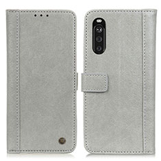 Handytasche Stand Schutzhülle Flip Leder Hülle M10L für Sony Xperia 10 III Grau