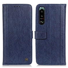 Handytasche Stand Schutzhülle Flip Leder Hülle M10L für Sony Xperia 5 III Blau