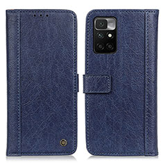 Handytasche Stand Schutzhülle Flip Leder Hülle M10L für Xiaomi Redmi 10 4G Blau