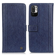 Handytasche Stand Schutzhülle Flip Leder Hülle M10L für Xiaomi Redmi Note 10 JE 5G Blau