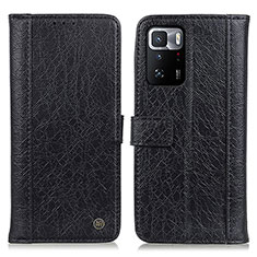 Handytasche Stand Schutzhülle Flip Leder Hülle M10L für Xiaomi Redmi Note 10 Pro 5G Schwarz