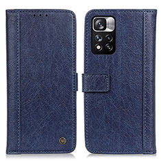 Handytasche Stand Schutzhülle Flip Leder Hülle M10L für Xiaomi Redmi Note 11 Pro+ Plus 5G Blau