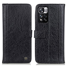 Handytasche Stand Schutzhülle Flip Leder Hülle M10L für Xiaomi Redmi Note 11 Pro+ Plus 5G Schwarz