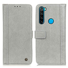 Handytasche Stand Schutzhülle Flip Leder Hülle M10L für Xiaomi Redmi Note 8 (2021) Grau