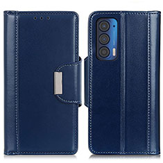 Handytasche Stand Schutzhülle Flip Leder Hülle M11L für Motorola Moto Edge (2021) 5G Blau