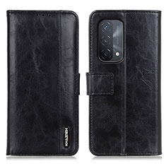 Handytasche Stand Schutzhülle Flip Leder Hülle M11L für Oppo A54 5G Schwarz