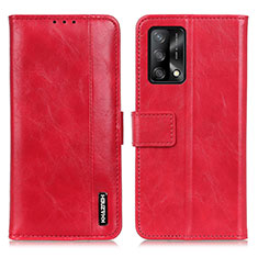 Handytasche Stand Schutzhülle Flip Leder Hülle M11L für Oppo A74 4G Rot