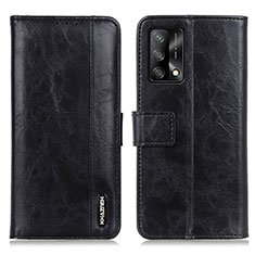 Handytasche Stand Schutzhülle Flip Leder Hülle M11L für Oppo F19 Schwarz