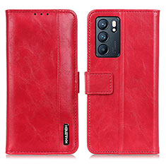 Handytasche Stand Schutzhülle Flip Leder Hülle M11L für Oppo Reno6 5G Rot