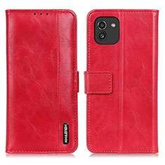 Handytasche Stand Schutzhülle Flip Leder Hülle M11L für Samsung Galaxy A03 Rot