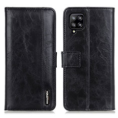 Handytasche Stand Schutzhülle Flip Leder Hülle M11L für Samsung Galaxy A22 4G Schwarz