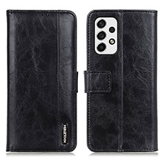 Handytasche Stand Schutzhülle Flip Leder Hülle M11L für Samsung Galaxy A53 5G Schwarz