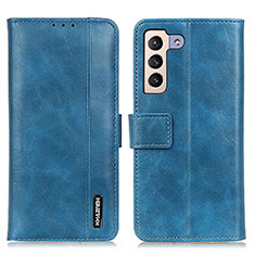 Handytasche Stand Schutzhülle Flip Leder Hülle M11L für Samsung Galaxy S21 5G Blau