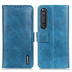 Handytasche Stand Schutzhülle Flip Leder Hülle M11L für Sony Xperia 1 III Blau