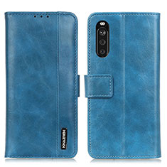 Handytasche Stand Schutzhülle Flip Leder Hülle M11L für Sony Xperia 10 III Blau