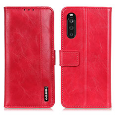 Handytasche Stand Schutzhülle Flip Leder Hülle M11L für Sony Xperia 10 III Lite Rot