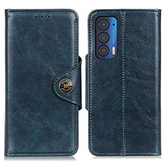 Handytasche Stand Schutzhülle Flip Leder Hülle M12L für Motorola Moto Edge (2021) 5G Blau