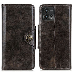 Handytasche Stand Schutzhülle Flip Leder Hülle M12L für Motorola Moto G72 Bronze