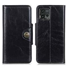 Handytasche Stand Schutzhülle Flip Leder Hülle M12L für Motorola Moto G72 Schwarz