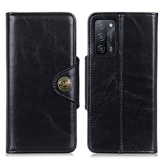 Handytasche Stand Schutzhülle Flip Leder Hülle M12L für Oppo A53s 5G Schwarz