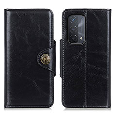 Handytasche Stand Schutzhülle Flip Leder Hülle M12L für Oppo A54 5G Schwarz