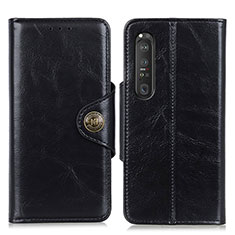 Handytasche Stand Schutzhülle Flip Leder Hülle M12L für Sony Xperia 1 III Schwarz