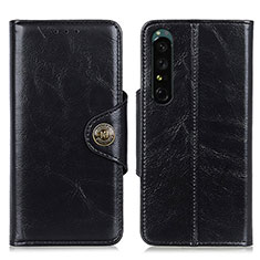 Handytasche Stand Schutzhülle Flip Leder Hülle M12L für Sony Xperia 1 IV Schwarz